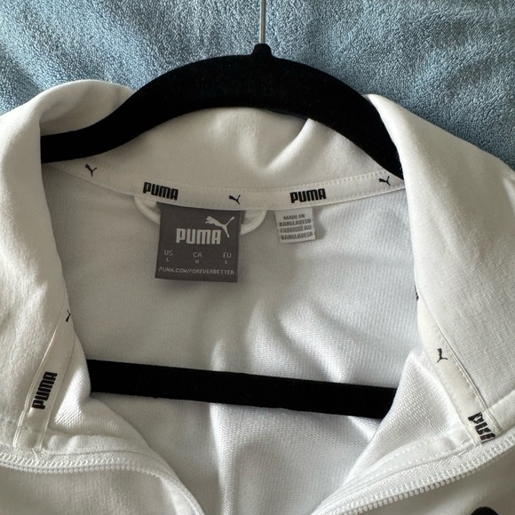 Puma White Zip-Up Jacket - Picture 2 of 7